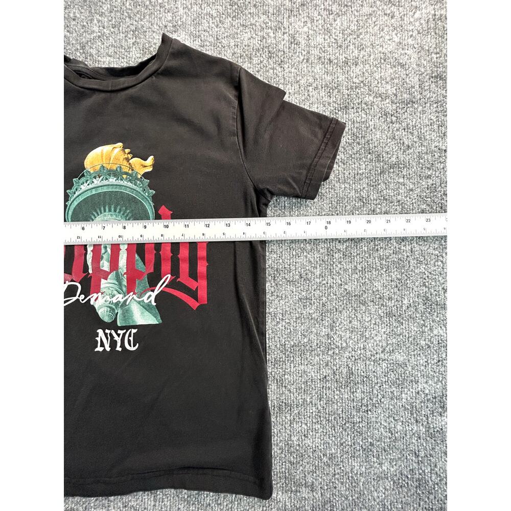 Supply & Demand NYC Kids Medium Graphic T Shirt Black StatueLiberty Streetwear - Picture 6 of 8